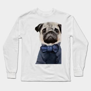 Pug in a suite Long Sleeve T-Shirt